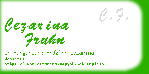 cezarina fruhn business card